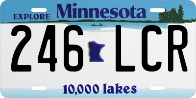 MN license plate 246LCR