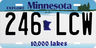 MN license plate 246LCW