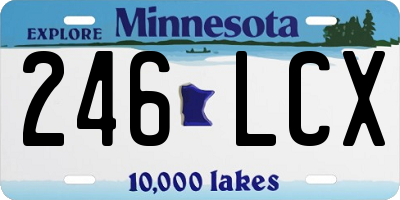 MN license plate 246LCX