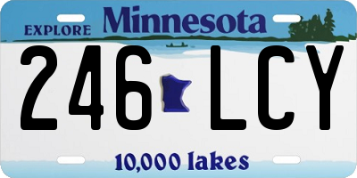 MN license plate 246LCY
