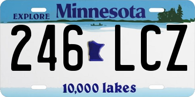 MN license plate 246LCZ
