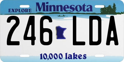 MN license plate 246LDA