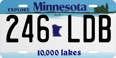 MN license plate 246LDB