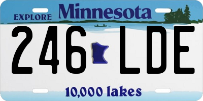 MN license plate 246LDE