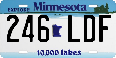 MN license plate 246LDF