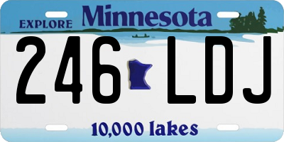 MN license plate 246LDJ