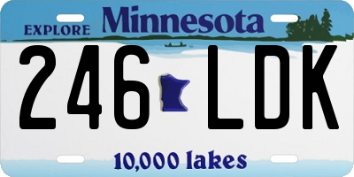 MN license plate 246LDK