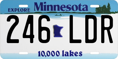 MN license plate 246LDR