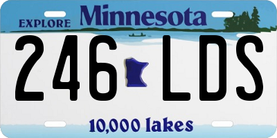MN license plate 246LDS