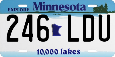 MN license plate 246LDU