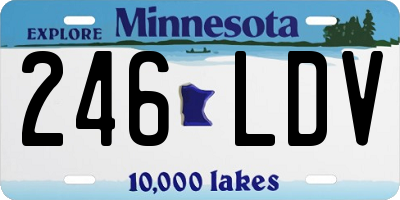 MN license plate 246LDV