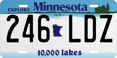 MN license plate 246LDZ