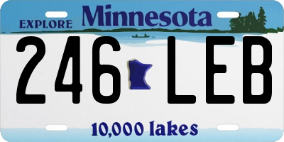 MN license plate 246LEB