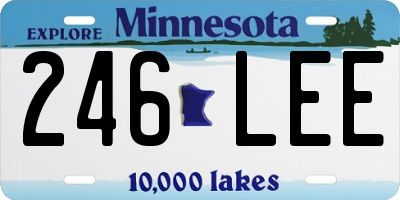 MN license plate 246LEE
