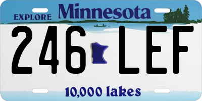 MN license plate 246LEF