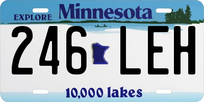 MN license plate 246LEH