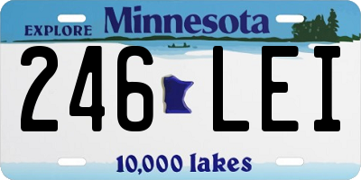 MN license plate 246LEI