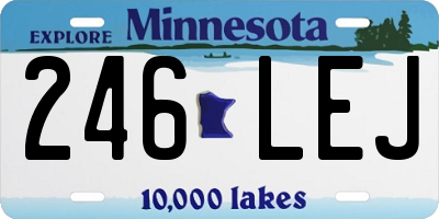 MN license plate 246LEJ