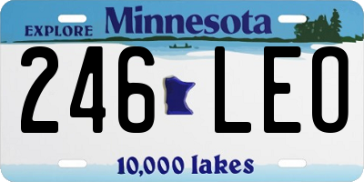 MN license plate 246LEO