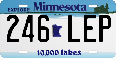 MN license plate 246LEP