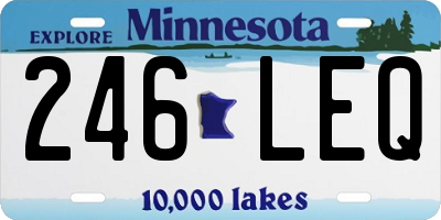 MN license plate 246LEQ