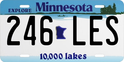 MN license plate 246LES