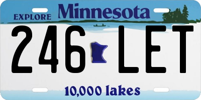 MN license plate 246LET