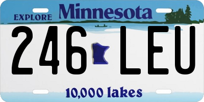 MN license plate 246LEU