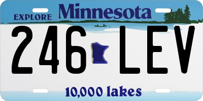 MN license plate 246LEV