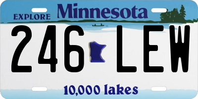 MN license plate 246LEW