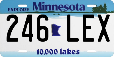 MN license plate 246LEX