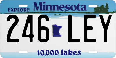 MN license plate 246LEY