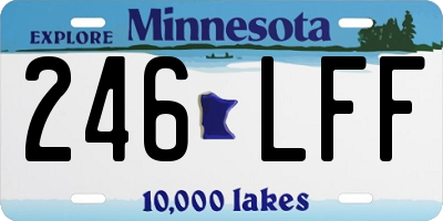MN license plate 246LFF