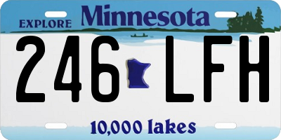MN license plate 246LFH