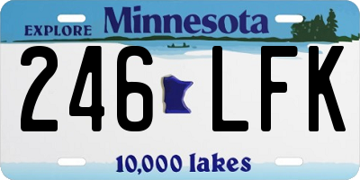 MN license plate 246LFK