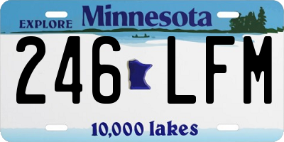 MN license plate 246LFM
