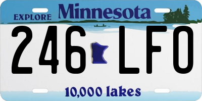 MN license plate 246LFO