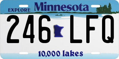 MN license plate 246LFQ