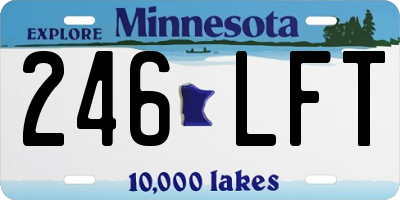 MN license plate 246LFT