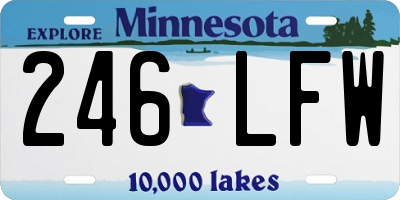 MN license plate 246LFW