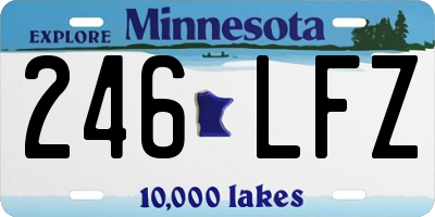 MN license plate 246LFZ