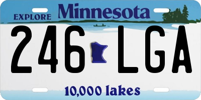 MN license plate 246LGA