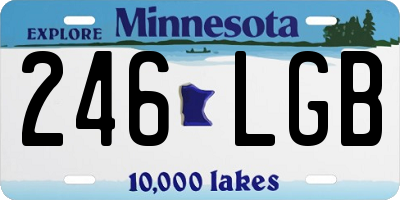 MN license plate 246LGB