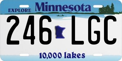 MN license plate 246LGC