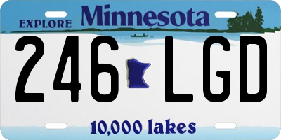 MN license plate 246LGD