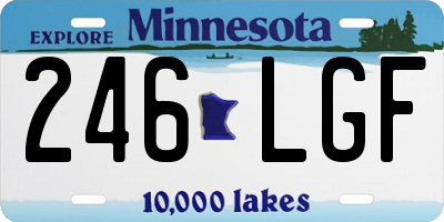 MN license plate 246LGF