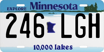 MN license plate 246LGH