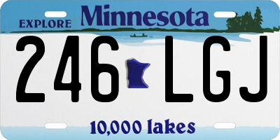 MN license plate 246LGJ
