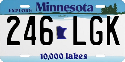 MN license plate 246LGK
