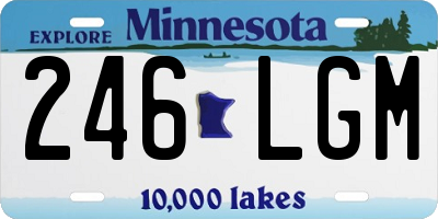MN license plate 246LGM